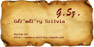Gömöry Szilvia névjegykártya